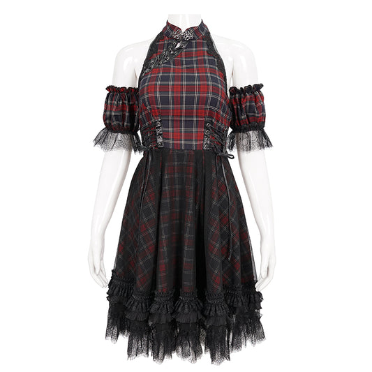 Darlene Punk Plaid Dress by Devil Fashion