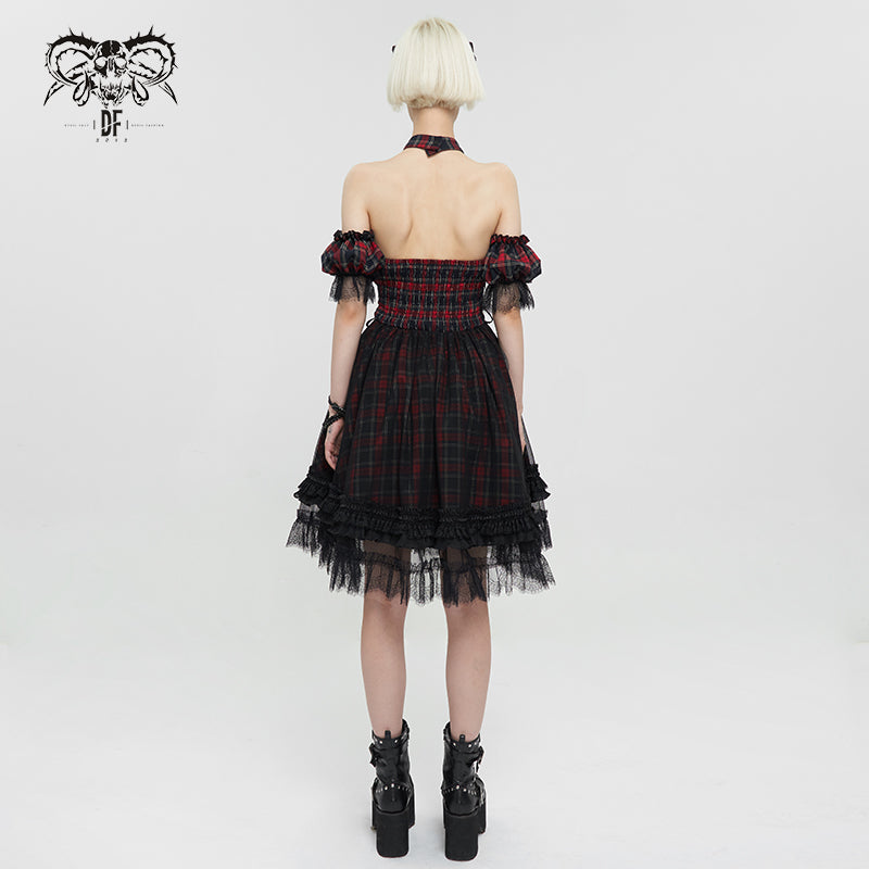Darlene Punk Plaid Dress by Devil Fashion
