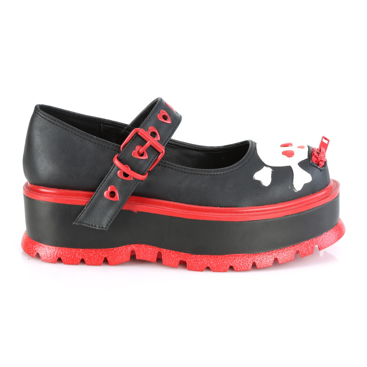 SLACKER-27 Skull Mary Jane Shoes by Demonia