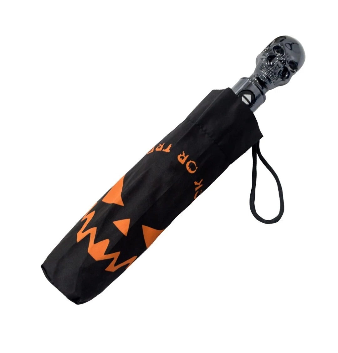 Skull Handle Trick Or Treat Umbrella by Kreepsville 666