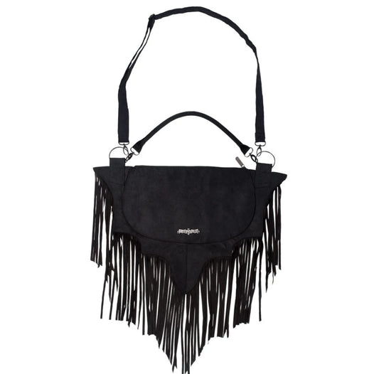 Bat Wing Fringe Shoulder Bag by Kreepsville 666