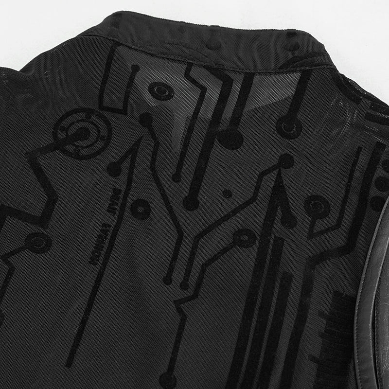 Digital Mesh Crop Top by Devil Fashion