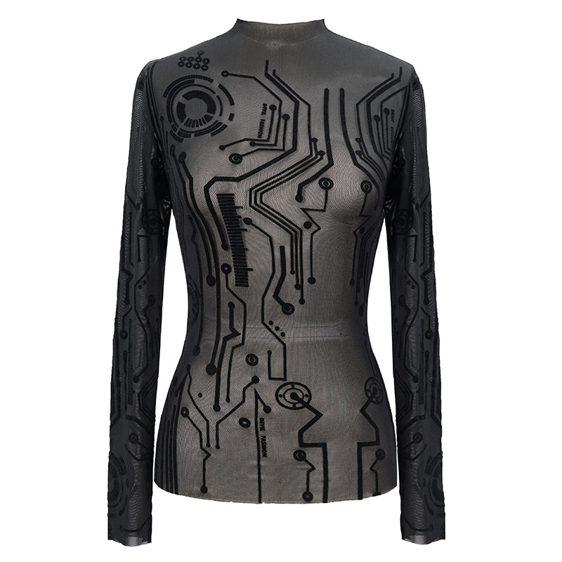 Circuit Mesh Top by Devil Fashion
