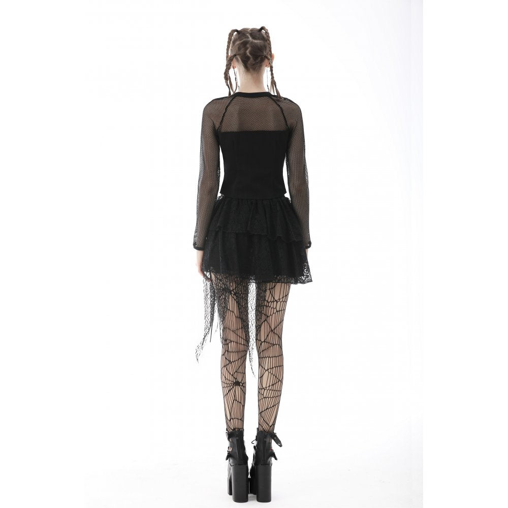 Meet Me On The Other Side Mesh Sleeves Top by Dark In Love