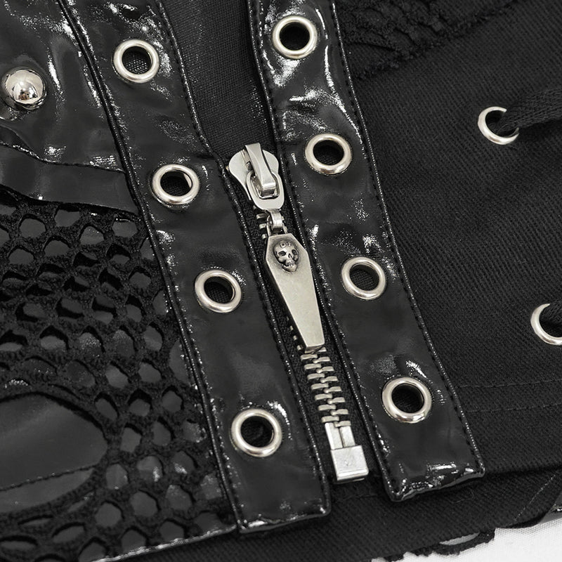 Mayhem Mini Cropped Vest Top by Devil Fashion