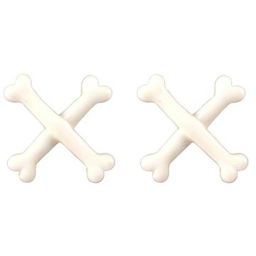 Cross Bone Stud Earrings by Kreepsville 666