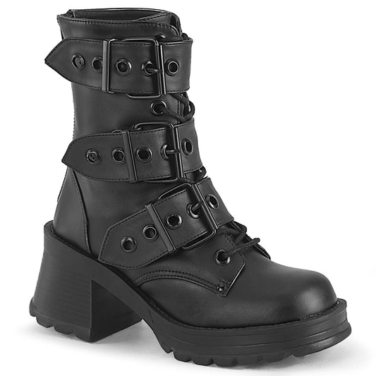 BRATTY-118 Buckle Boots by Demonia