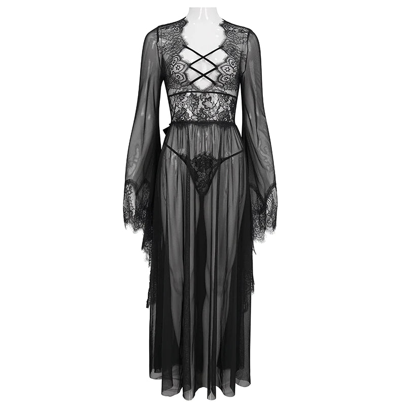 Ligeria Gothic Lace Nightgown Dress by Eva Lady