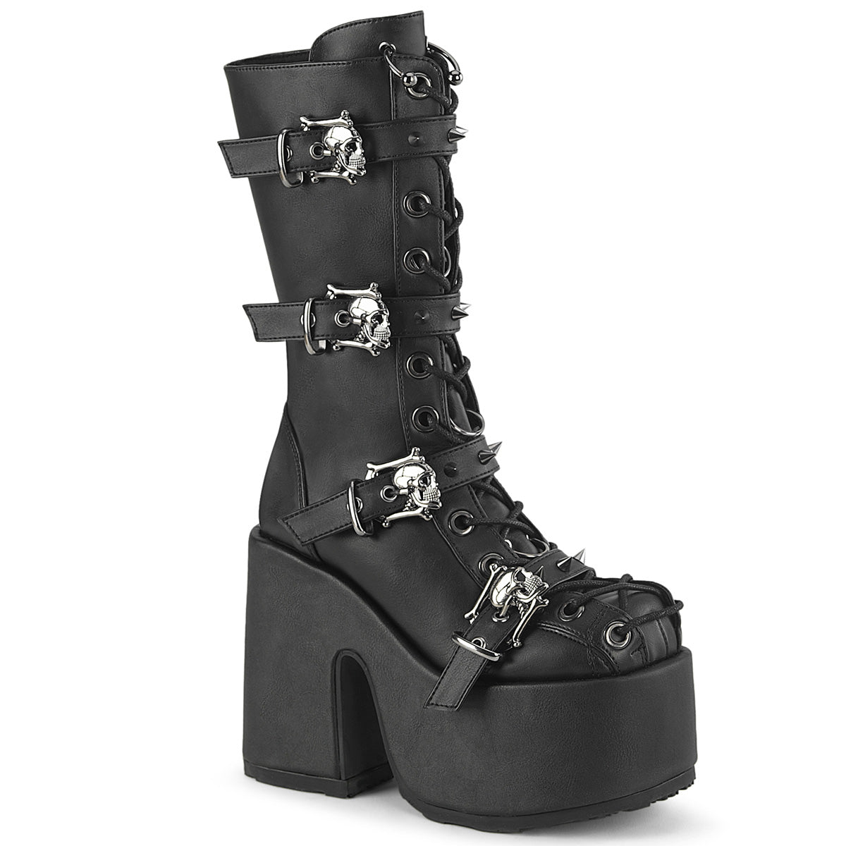 CAMEL-115 Skull Platform Boots by Demonia