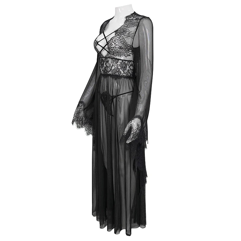 Ligeria Gothic Lace Nightgown Dress by Eva Lady