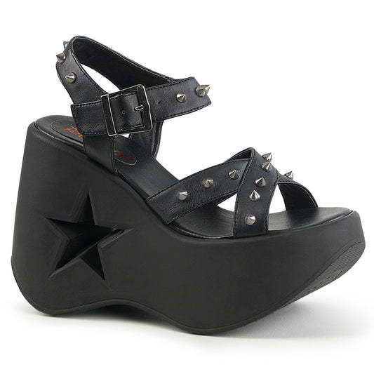 DYNAMITE-02 Star Wedge Platform Sandals by Demonia