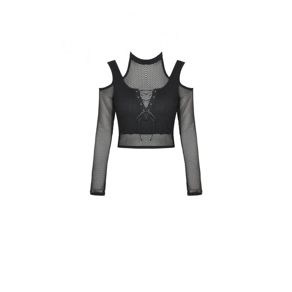 Under My Spell Fishnet Crop Top by Dark In Love