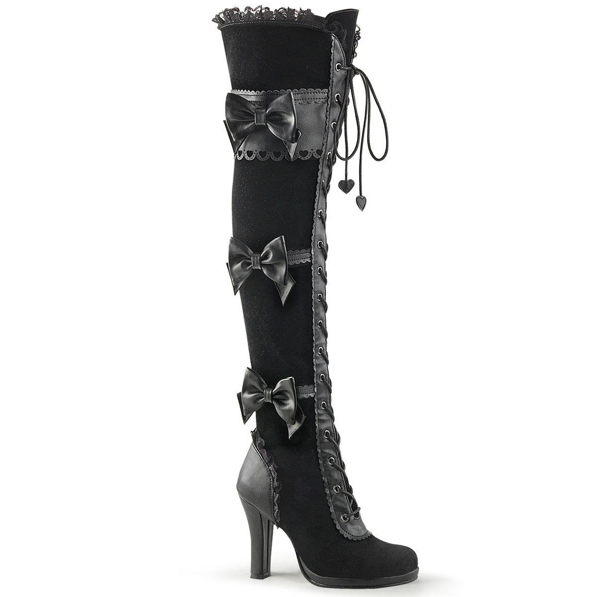 GLAM-300 Goth Lolita Over-the Knee Boots by Demonia – The Dark Side of  Fashion