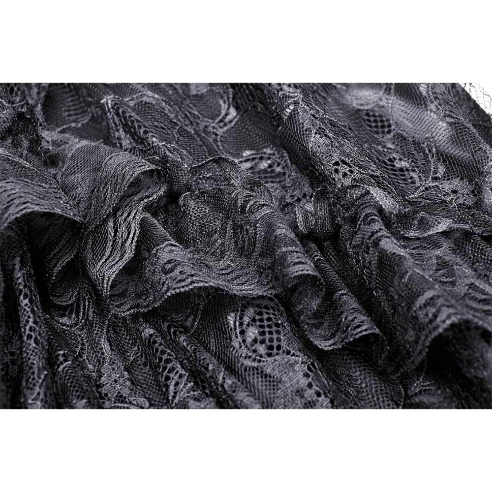 In Her Wake Lace Frill Skirt by Dark In Love