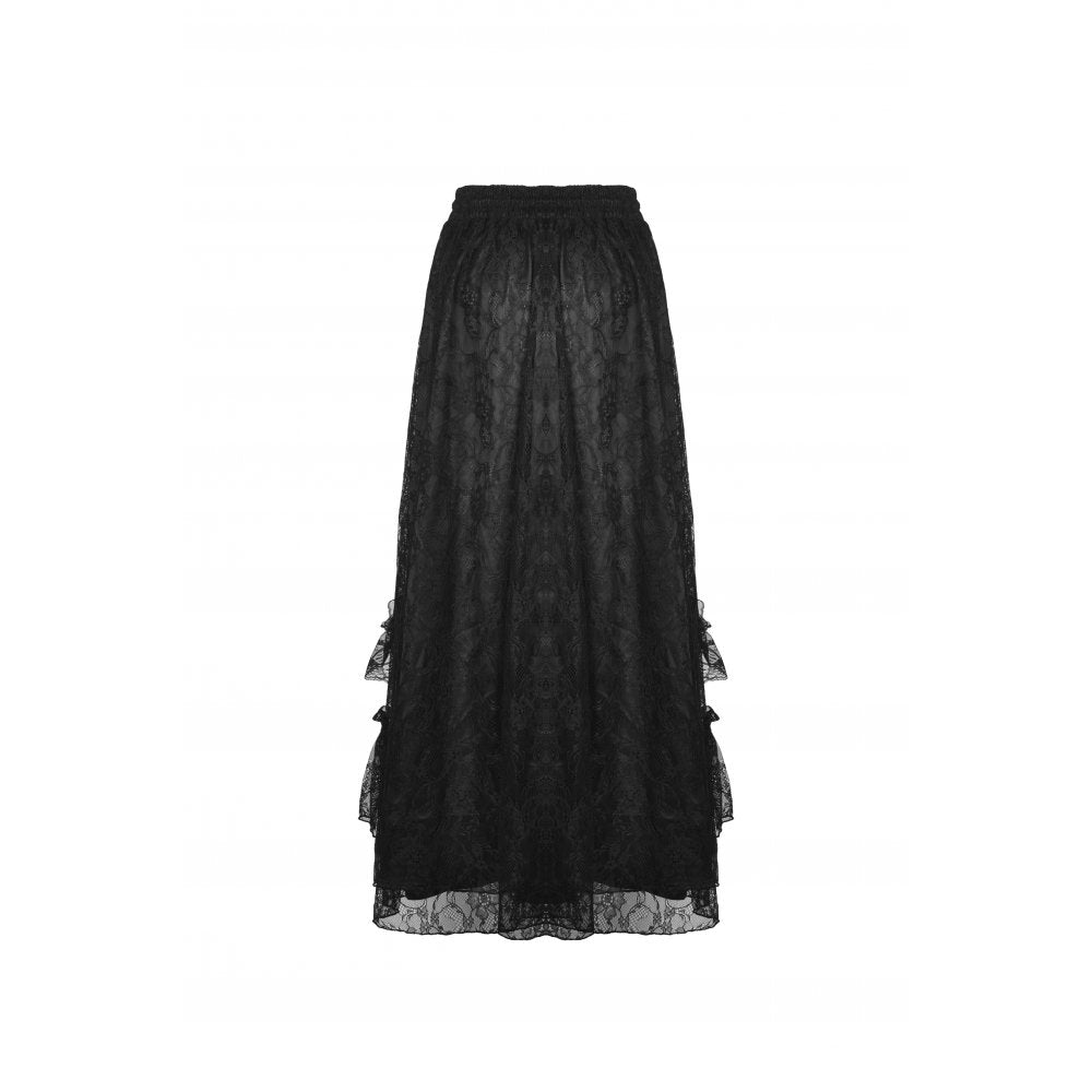 In Her Wake Lace Frill Skirt by Dark In Love