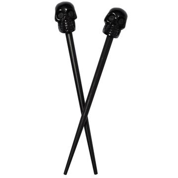 Skull Collection Black Hair Sticks by Kreepsville 666