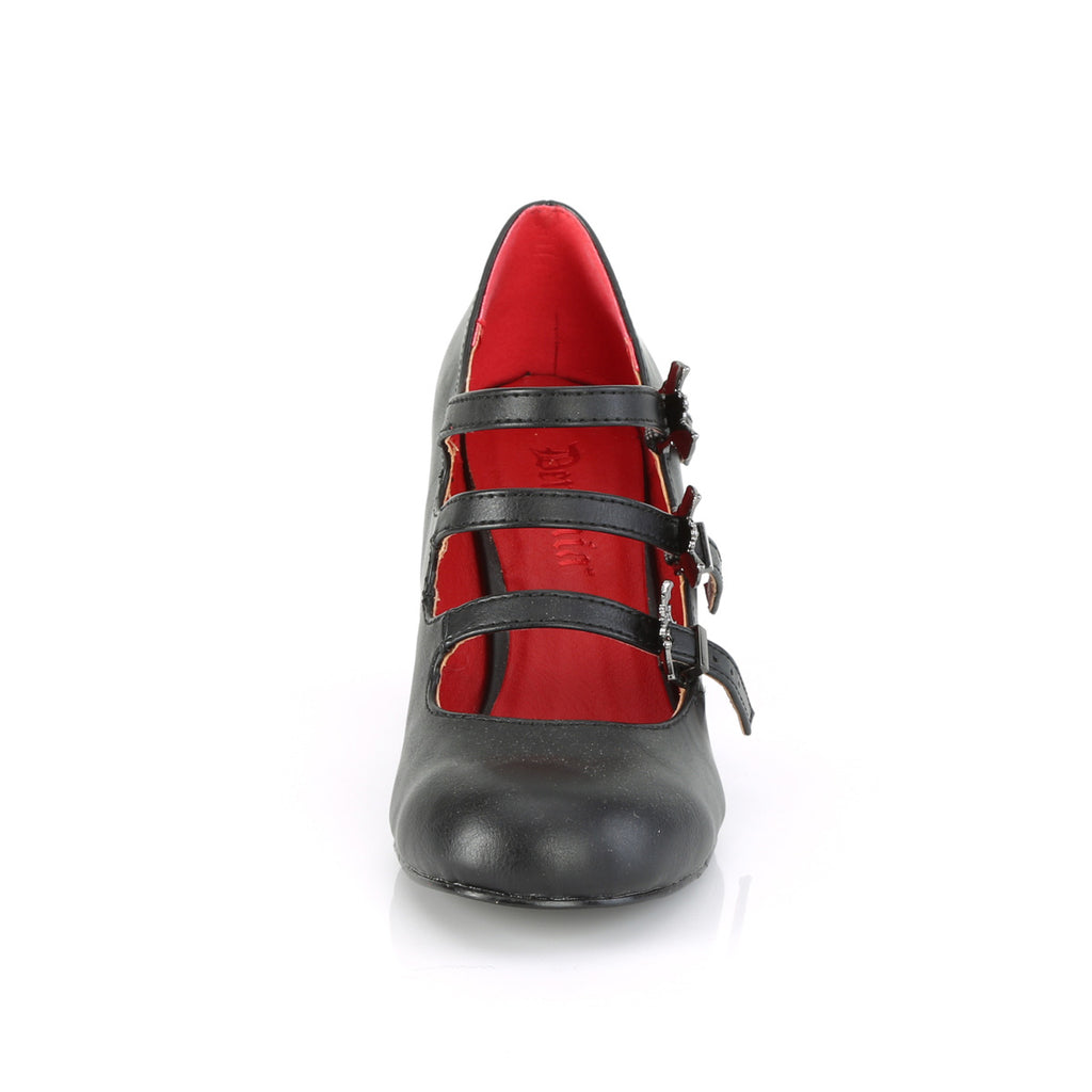 VIVIKA-38 Triple Bat Mary Jane Heels by Demonia