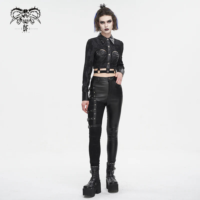 Trixie Gothic Crop Top by Devil Fashion