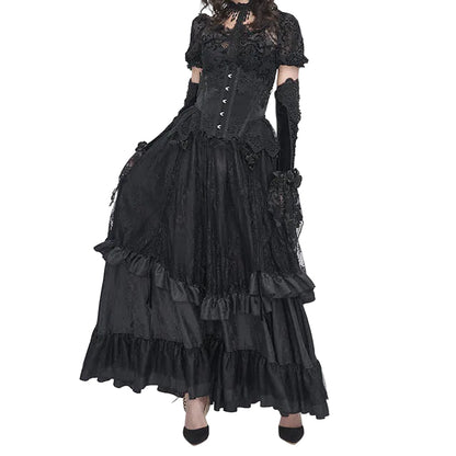 Brynne Gothic Lace Corset by Devil Fashion