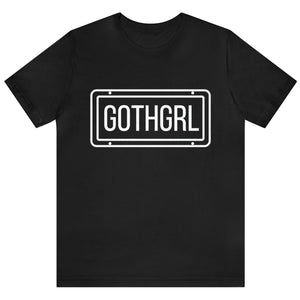 GOTHGRL License Plate Top by The Dark Side of Fashion