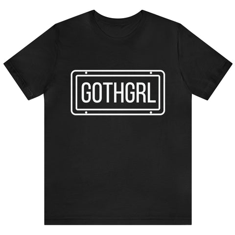GOTHGRL License Plate Top by The Dark Side of Fashion