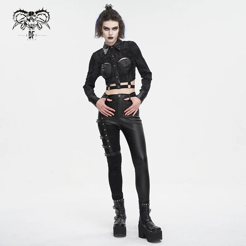 Trixie Gothic Crop Top by Devil Fashion