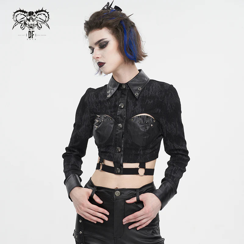 Trixie Gothic Crop Top by Devil Fashion