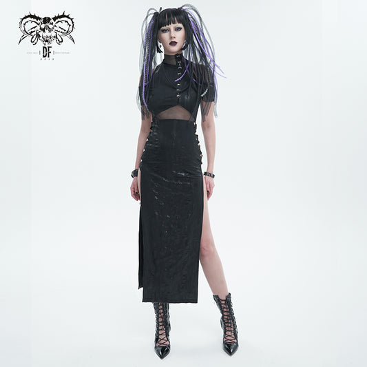 Obsidian Slit Dress by Devil Fashion