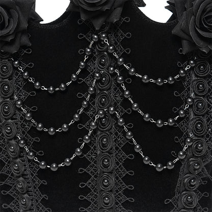 Black Roses Gothic Velvet Purse Bag by Eva Lady