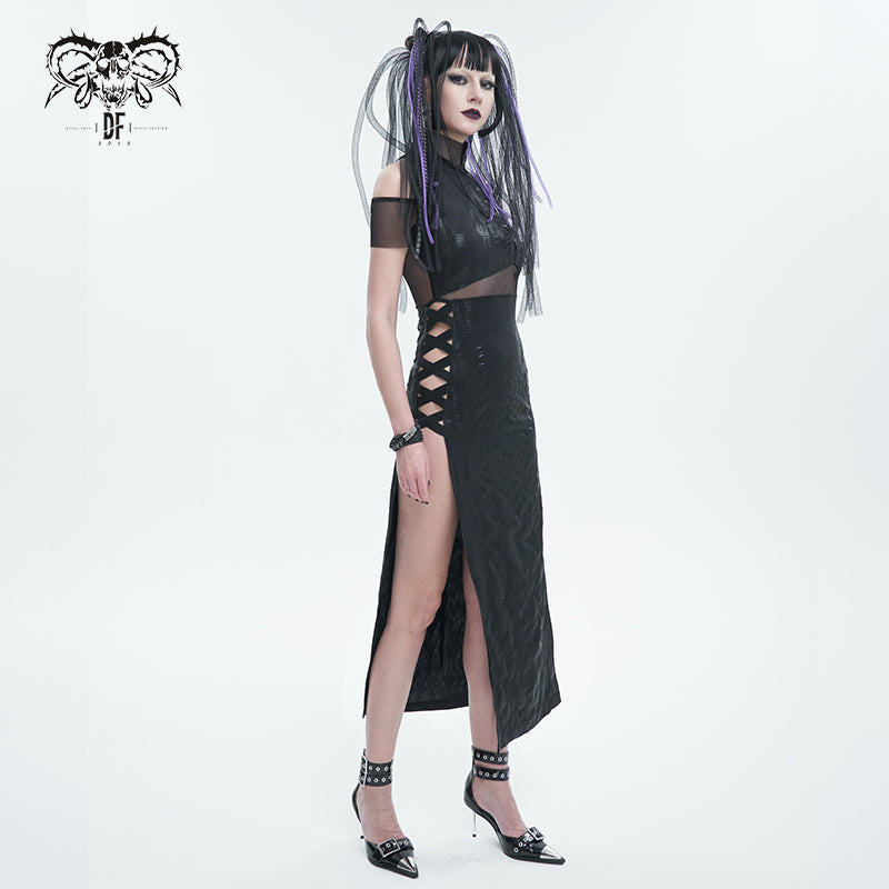 Obsidian Slit Dress by Devil Fashion