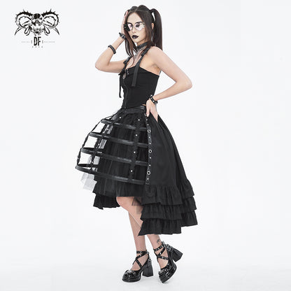 Belle Vale Frilly Half Skirt by Devil Fashion