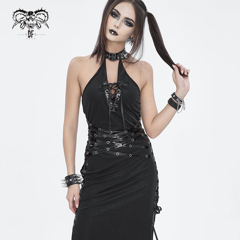 Arya Gothic Split Dress by Devil Fashion