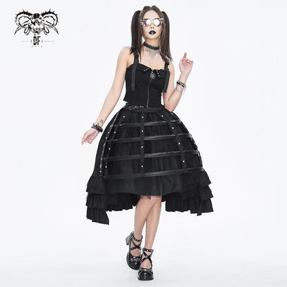 Belle Vale Frilly Half Skirt by Devil Fashion