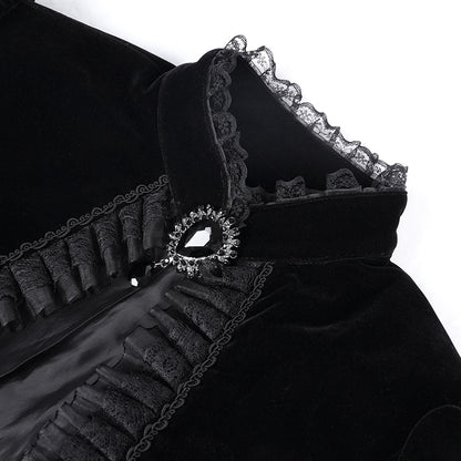Rayleigh Victorian Gothic Velvet Jacket by Devil Fashion
