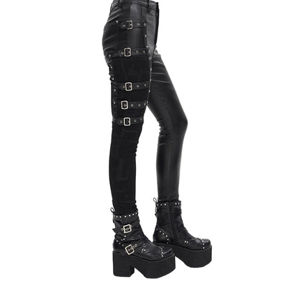 Grimsley Gothic Faux Leather Pants by Devil Fashion