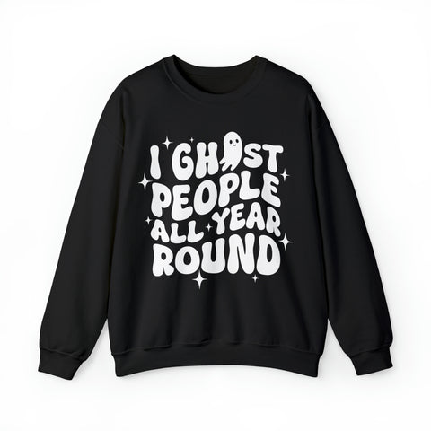 I Ghost People All Year Round Crewneck Sweatshirt by The Dark Side of Fashion