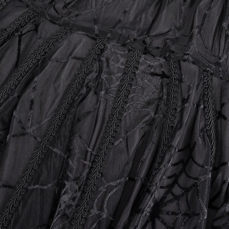 Athelina Gothic Spider Web Hooded Shawl Top by Devil Fashion