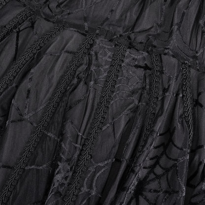 Athelina Gothic Spider Web Hooded Shawl Top by Devil Fashion