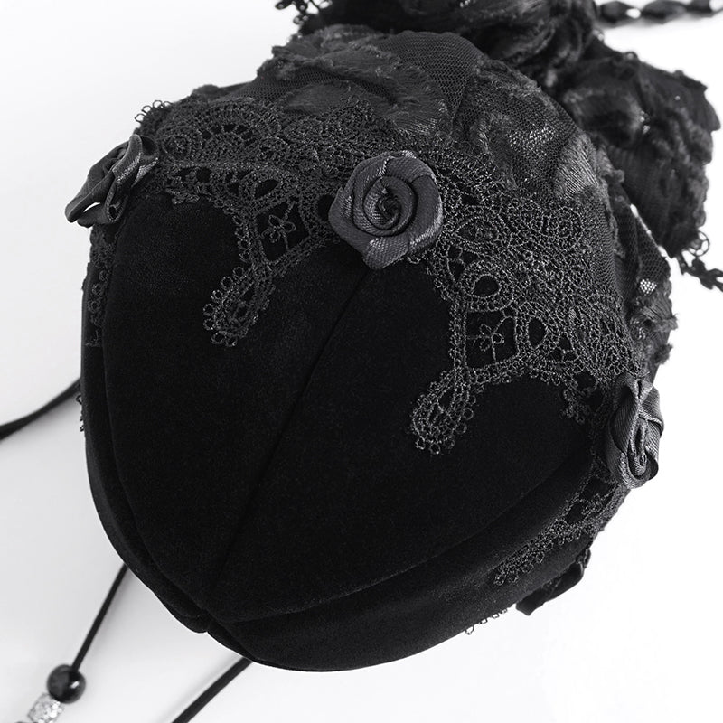 Rosebush Gothic Velvet Purse Bag by Eva Lady