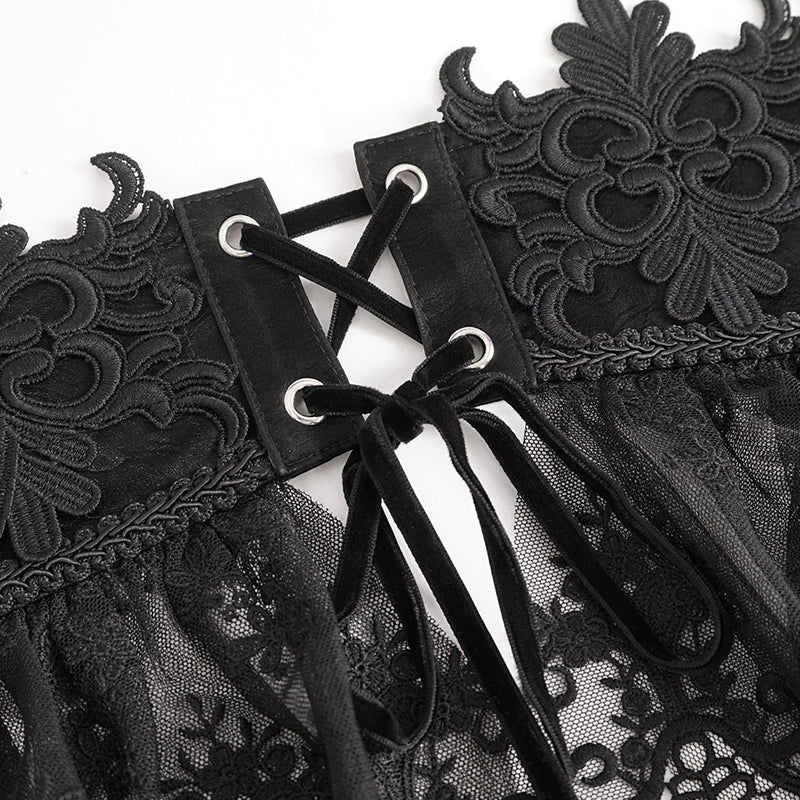 Brynne Gothic Lace Corset by Devil Fashion