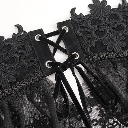 Brynne Gothic Lace Corset by Devil Fashion