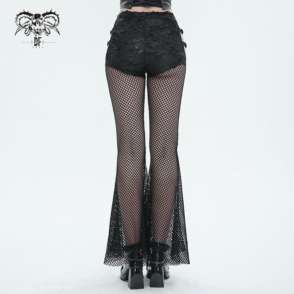 Elowen Mesh Flare Pants by Devil Fashion