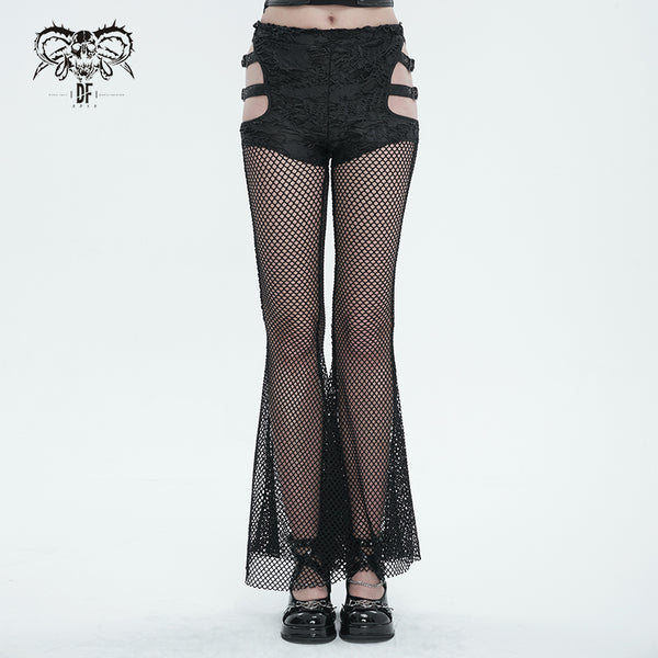 Elowen Mesh Flare Pants by Devil Fashion