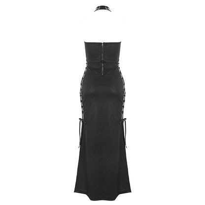 devil fashion dress Wilhelmina' Gothic Floral Mesh Dress