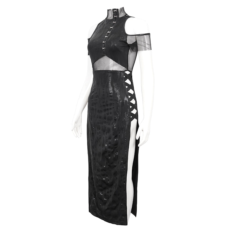 Obsidian Slit Dress by Devil Fashion