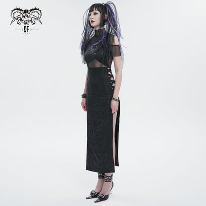 Obsidian Slit Dress by Devil Fashion