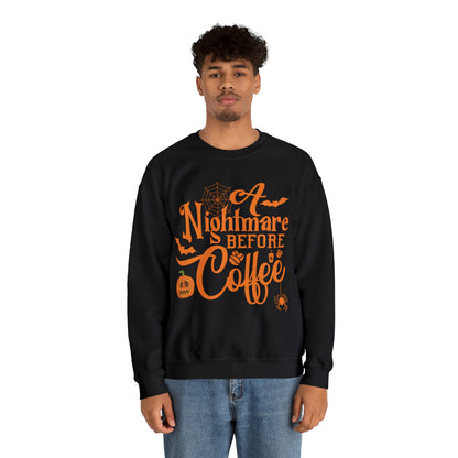 A Nightmare Before Coffee Crewneck Sweatshirt Top by The Dark Side of Fashion