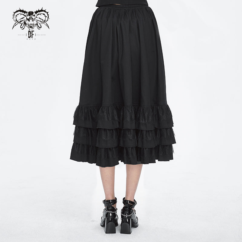 Belle Vale Frilly Half Skirt by Devil Fashion