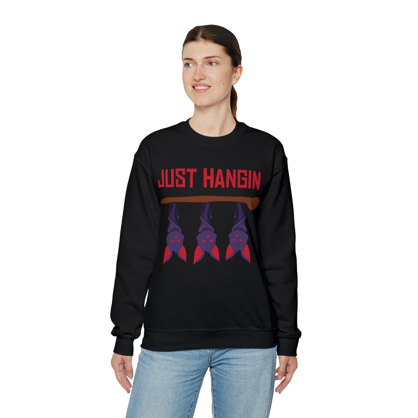 Just Hangin' Bats Crewneck Sweatshirt Top by The Dark Side of Fashion