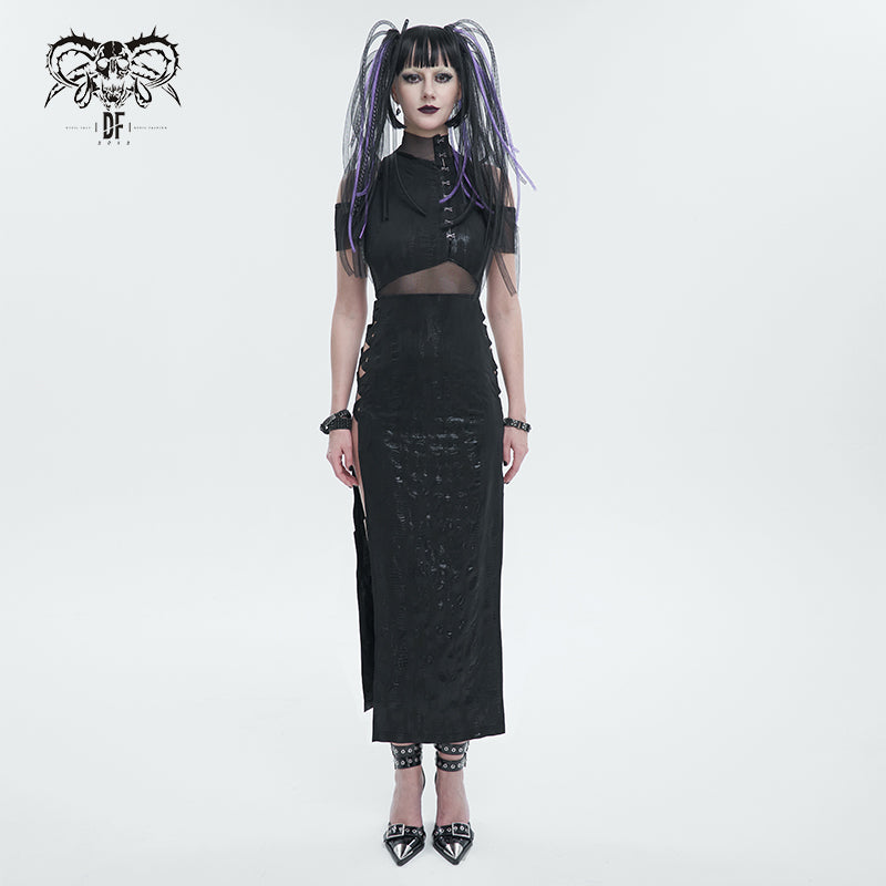 Obsidian Slit Dress by Devil Fashion